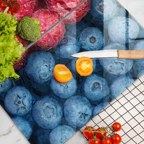 Skärbräda glas Hallon och blåbär