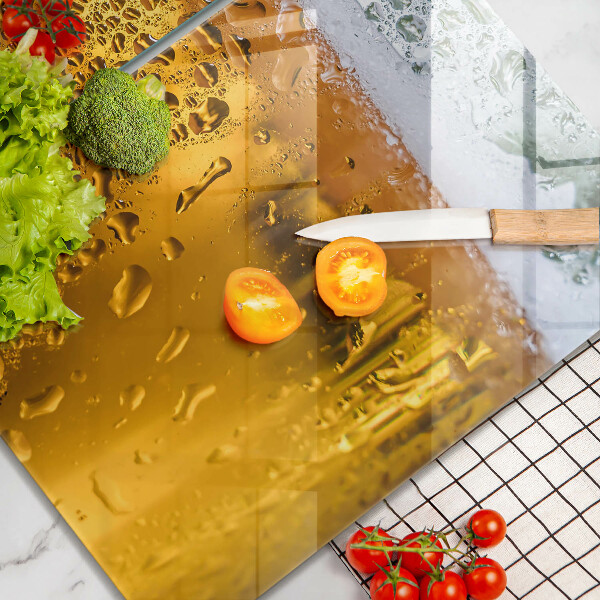 Skärbräda glas Blöt glas öl