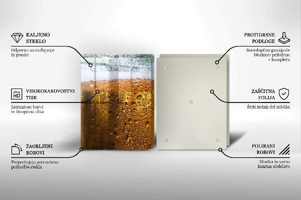Skärbräda glas Blöt glas öl
