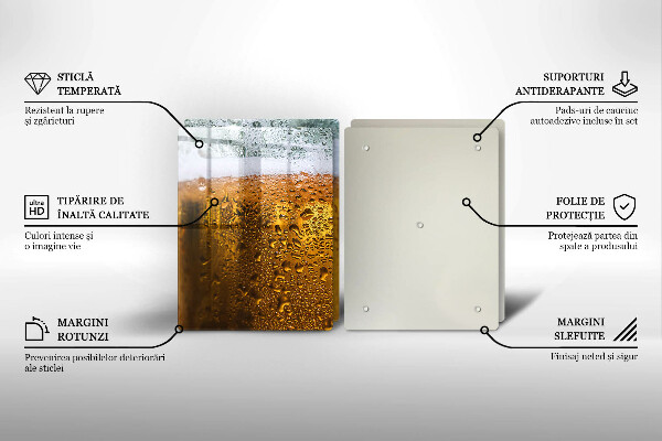 Skärbräda glas Blöt glas öl