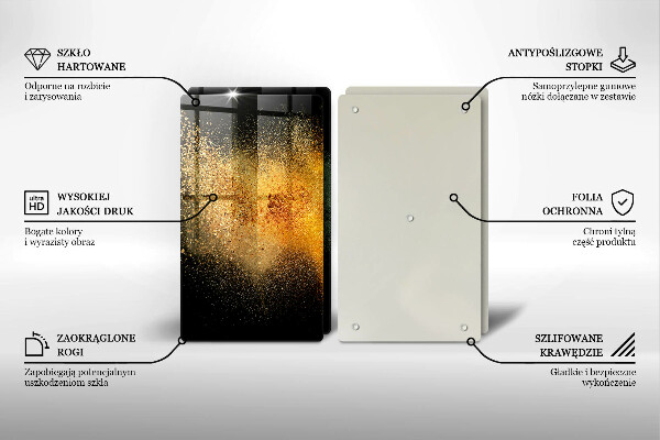 Skärbräda glas Färgglada kryddor