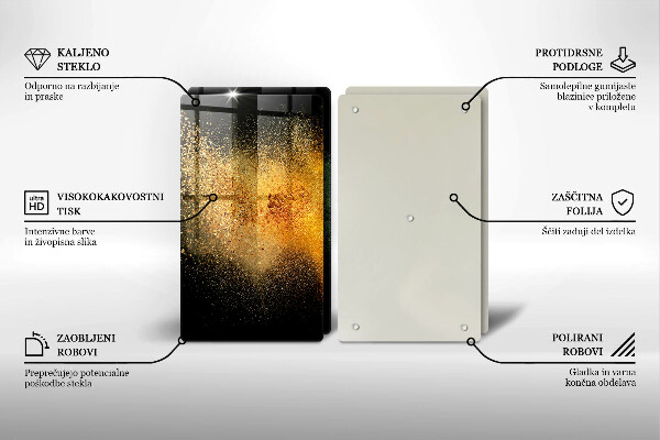 Skärbräda glas Färgglada kryddor