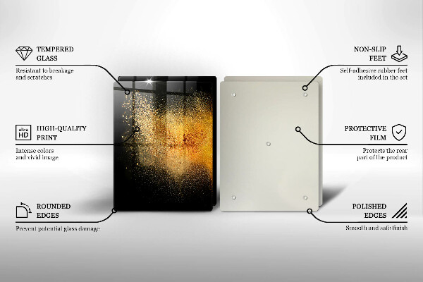 Skärbräda glas Färgglada kryddor