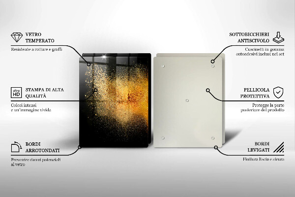 Skärbräda glas Färgglada kryddor