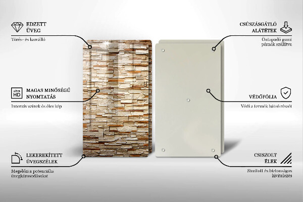 Skärbräda glas Textur av dekorativa stenar