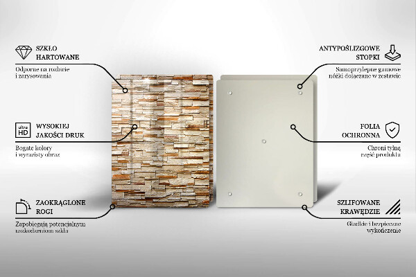 Skärbräda glas Textur av dekorativa stenar