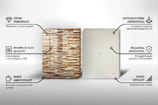 Skärbräda glas Textur av dekorativa stenar