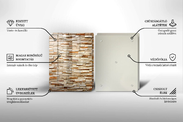 Skärbräda glas Textur av dekorativa stenar