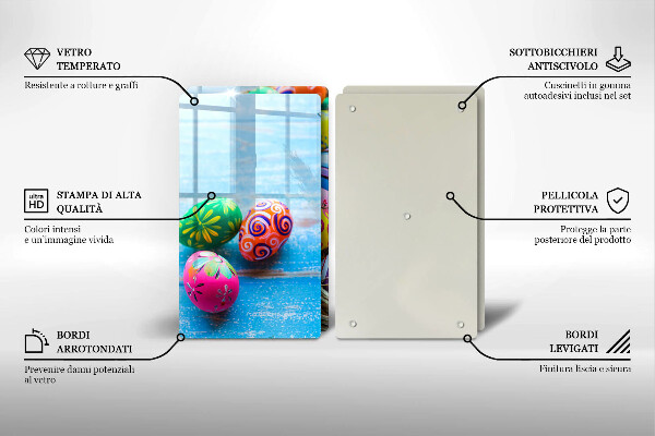 Skärbräda glas påskägg