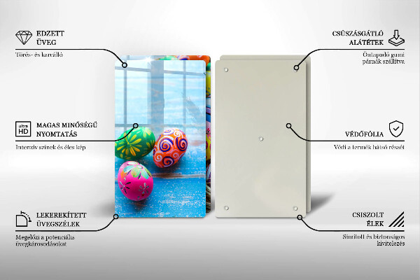 Skärbräda glas påskägg