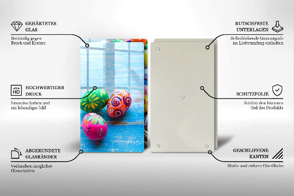 Skärbräda glas påskägg