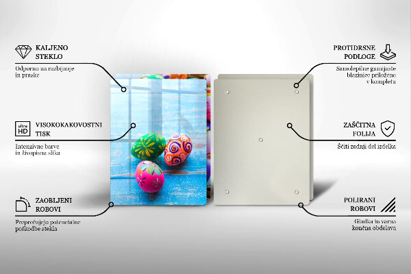 Skärbräda glas påskägg