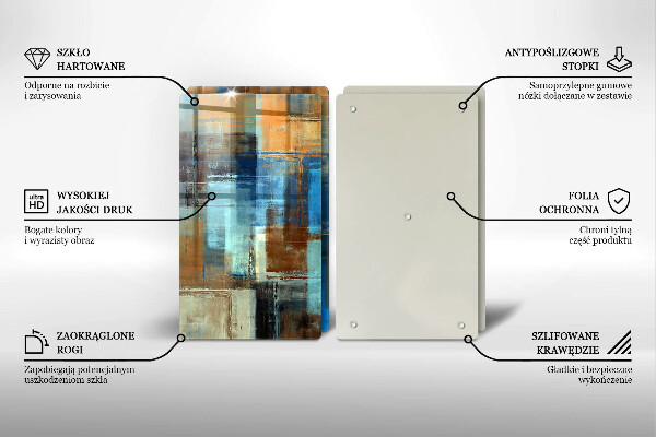 Skärbräda glas Målad bakgrund