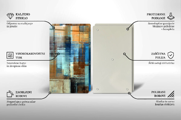 Skärbräda glas Målad bakgrund