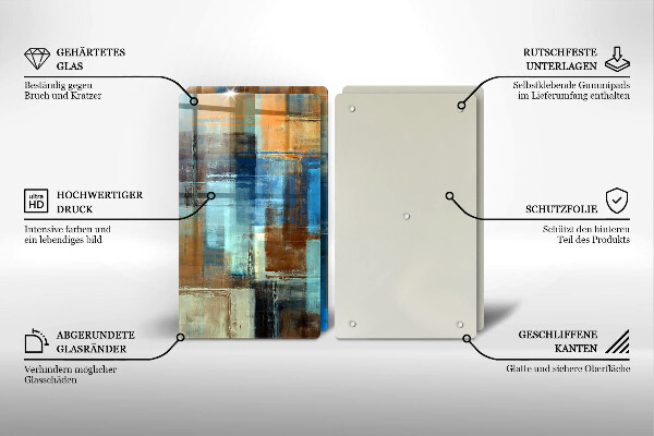 Skärbräda glas Målad bakgrund