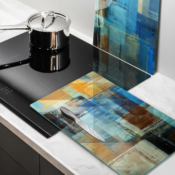 Skärbräda glas Målad bakgrund