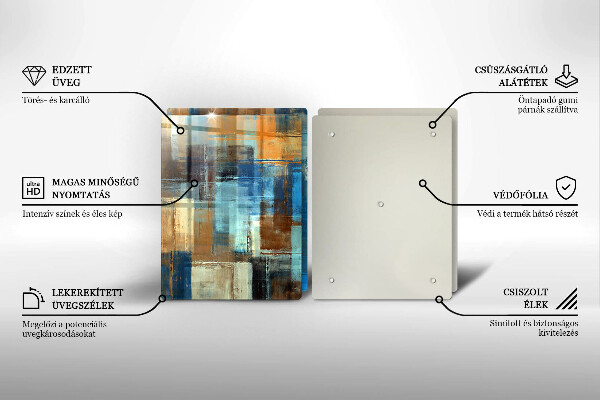 Skärbräda glas Målad bakgrund