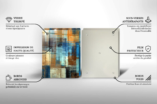 Skärbräda glas Målad bakgrund