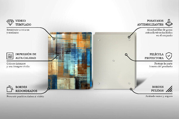 Skärbräda glas Målad bakgrund