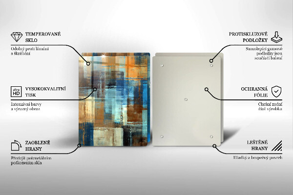 Skärbräda glas Målad bakgrund
