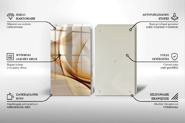 Skärbräda glas Abstraktionsformer