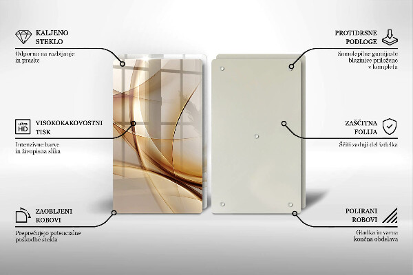 Skärbräda glas Abstraktionsformer