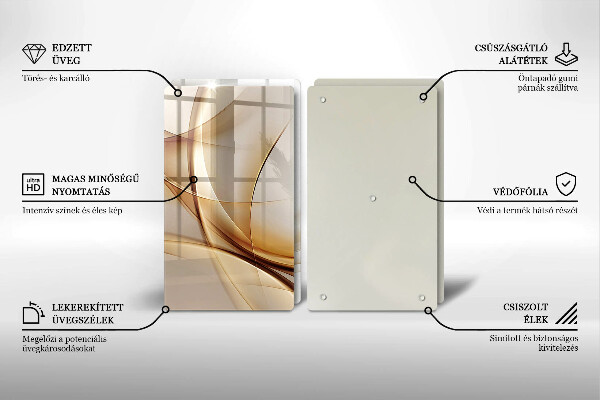 Skärbräda glas Abstraktionsformer