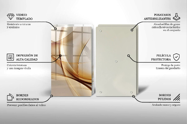 Skärbräda glas Abstraktionsformer