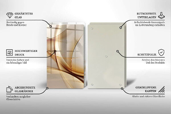 Skärbräda glas Abstraktionsformer