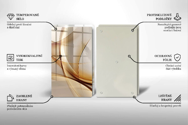 Skärbräda glas Abstraktionsformer