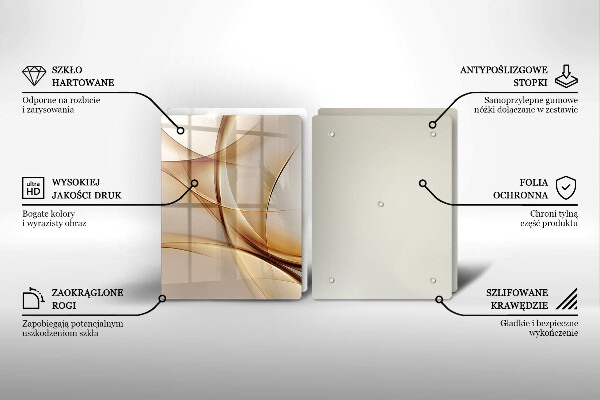 Skärbräda glas Abstraktionsformer