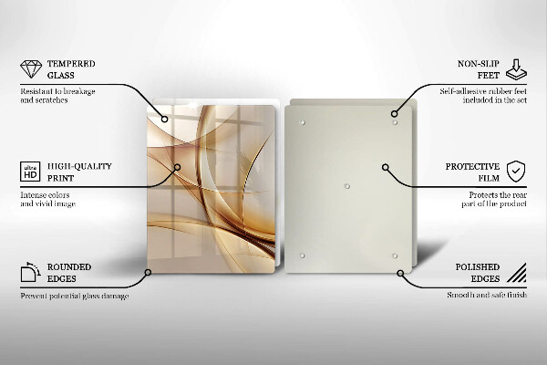 Skärbräda glas Abstraktionsformer