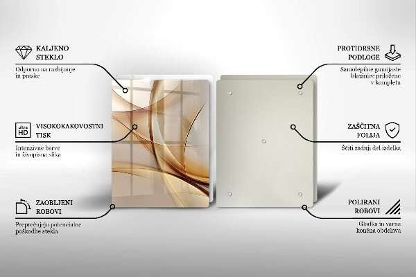 Skärbräda glas Abstraktionsformer