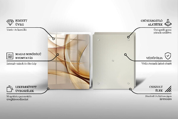 Skärbräda glas Abstraktionsformer