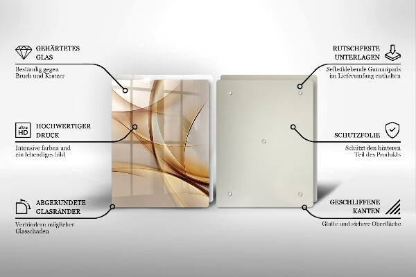 Skärbräda glas Abstraktionsformer