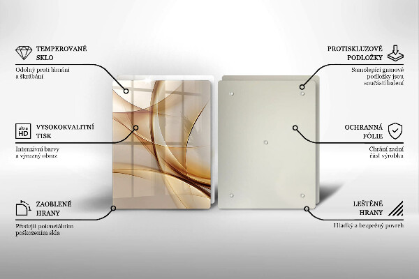 Skärbräda glas Abstraktionsformer