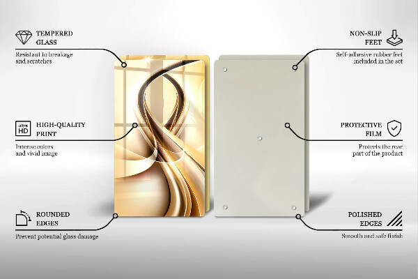 Skärbräda glas Abstrakt rök