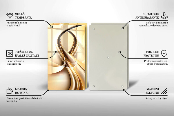 Skärbräda glas Abstrakt rök