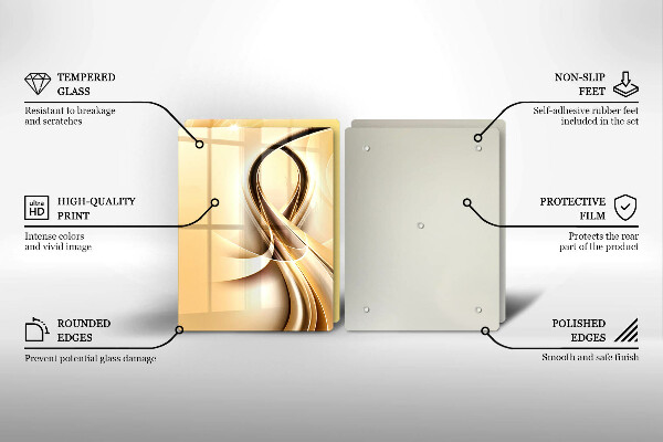 Skärbräda glas Abstrakt rök