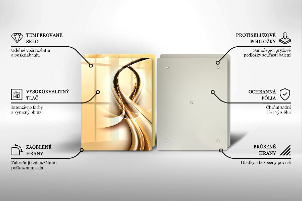 Skärbräda glas Abstrakt rök