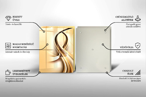 Skärbräda glas Abstrakt rök