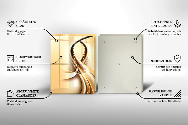 Skärbräda glas Abstrakt rök