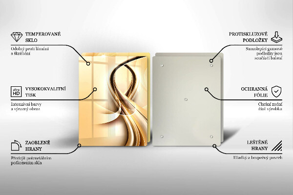 Skärbräda glas Abstrakt rök