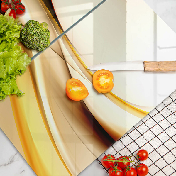 Skärbräda glas Abstrakta röklinjer