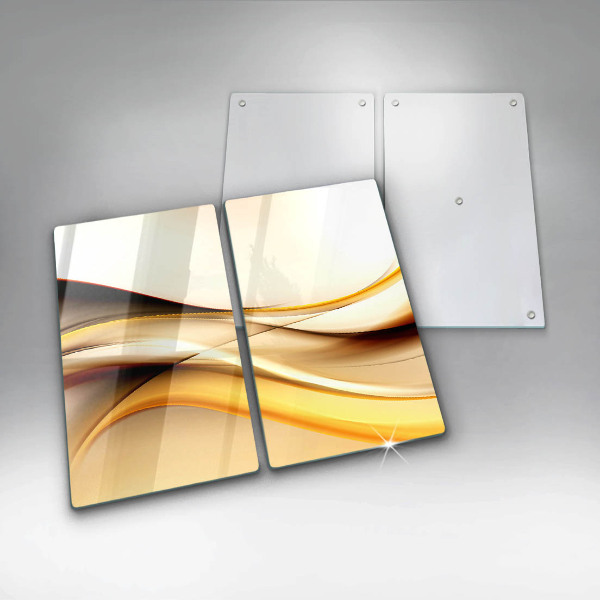 Skärbräda glas Abstrakta röklinjer