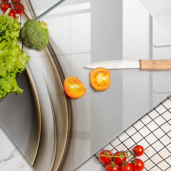 Skärbräda glas Mjuka linjer abstrakt