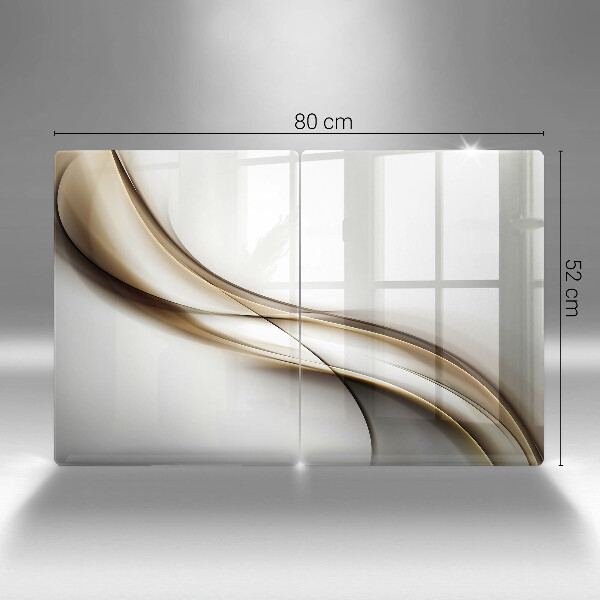 Skärbräda glas Mjuka linjer abstrakt