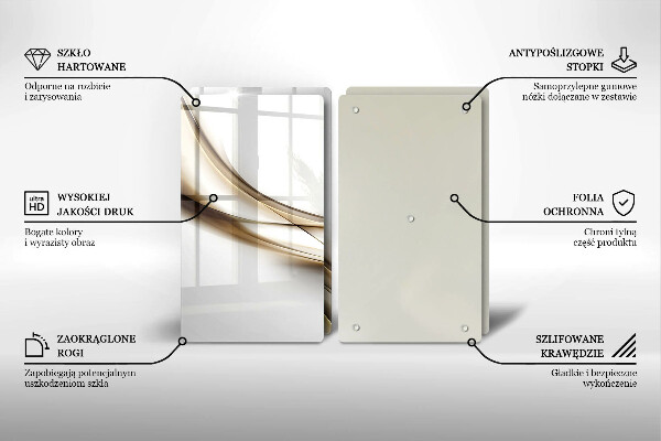 Skärbräda glas Mjuka linjer abstrakt