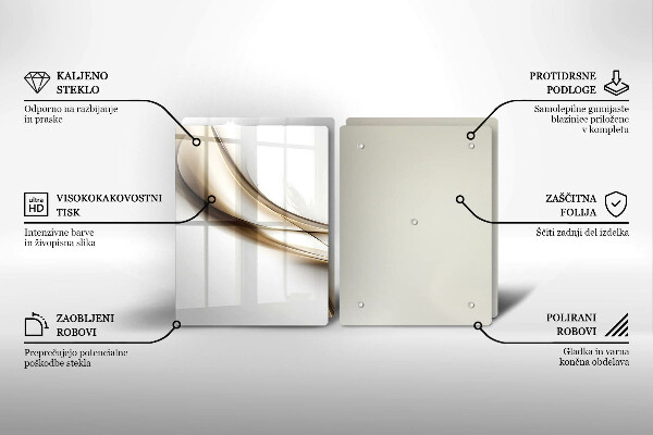 Skärbräda glas Mjuka linjer abstrakt