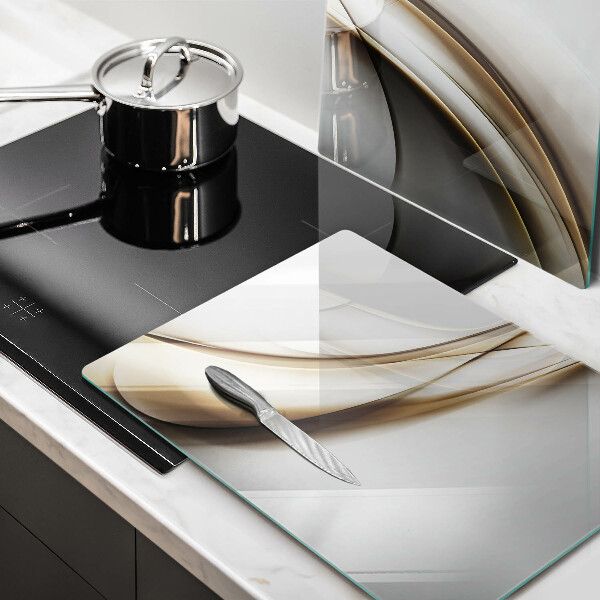 Skärbräda glas Mjuka linjer abstrakt